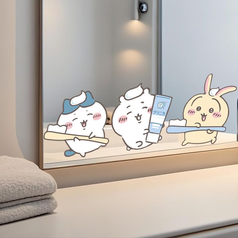 Japan Bathroom.Home - 핫 치이카와 미러 스티커 강력 접착