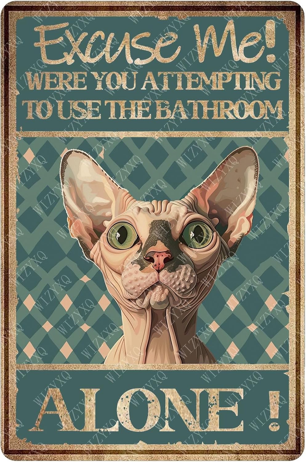 Home Alone Bathroom - 금속 간판 