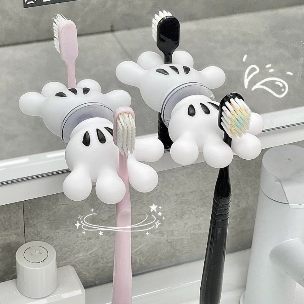 Toothbrush Holder Set - 손바닥 모양 흡착식 칫솔 홀더, 무타공