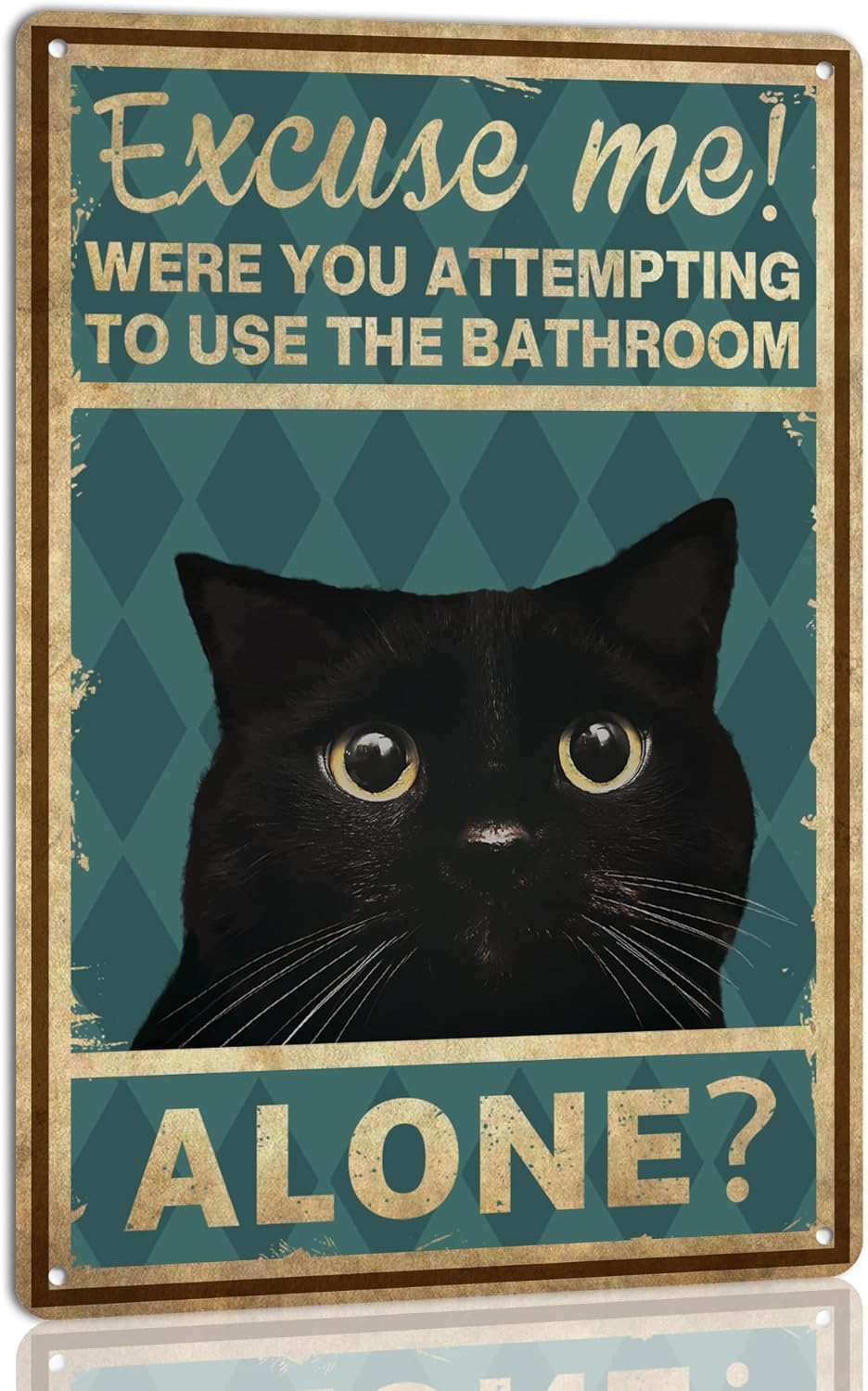 Home Alone Bathroom - 고양이 벽 장식; 화장실을 혼자 사용하려고