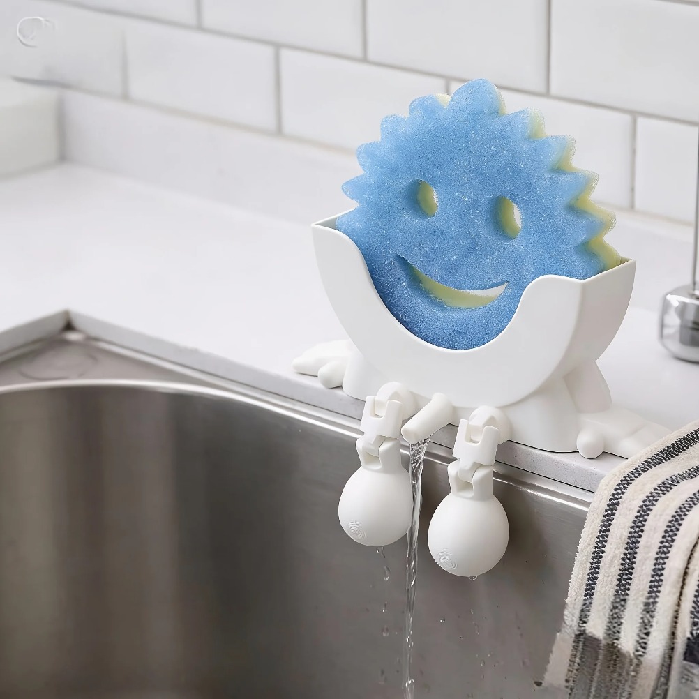 Home Bathroom Decor - 물빠지는 비누 및 스펀지 홀더 2-in-1