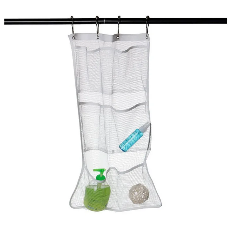 Shower Curtain Liner - 1세트 6팩 퀵 드라이 메쉬 포켓