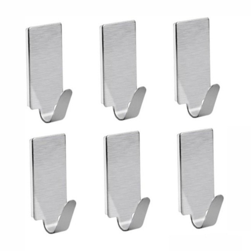 Towel Bar Stainless - 5개 스테인리스 스틸 셀프 접착식 후크