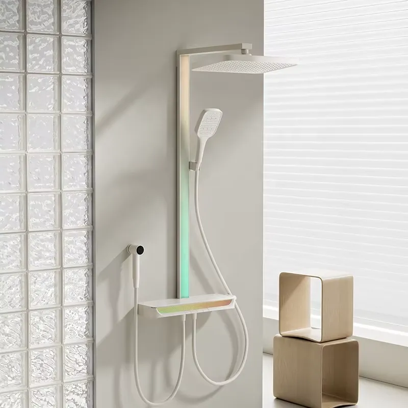 Home And Bathroom - 황동 디지털 폭포 샤워 세트 벽걸이형