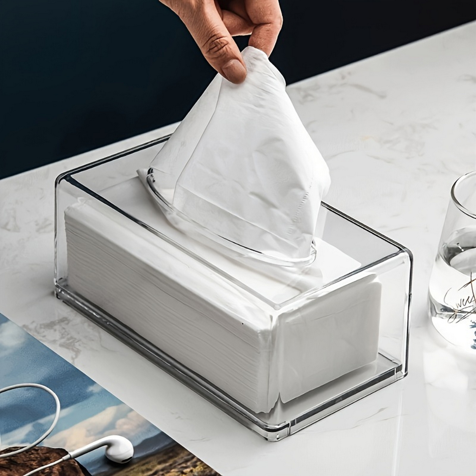 Home Bathroom Towel Dispenser - 홈 오피스 티슈 박스 디스펜서 정리함