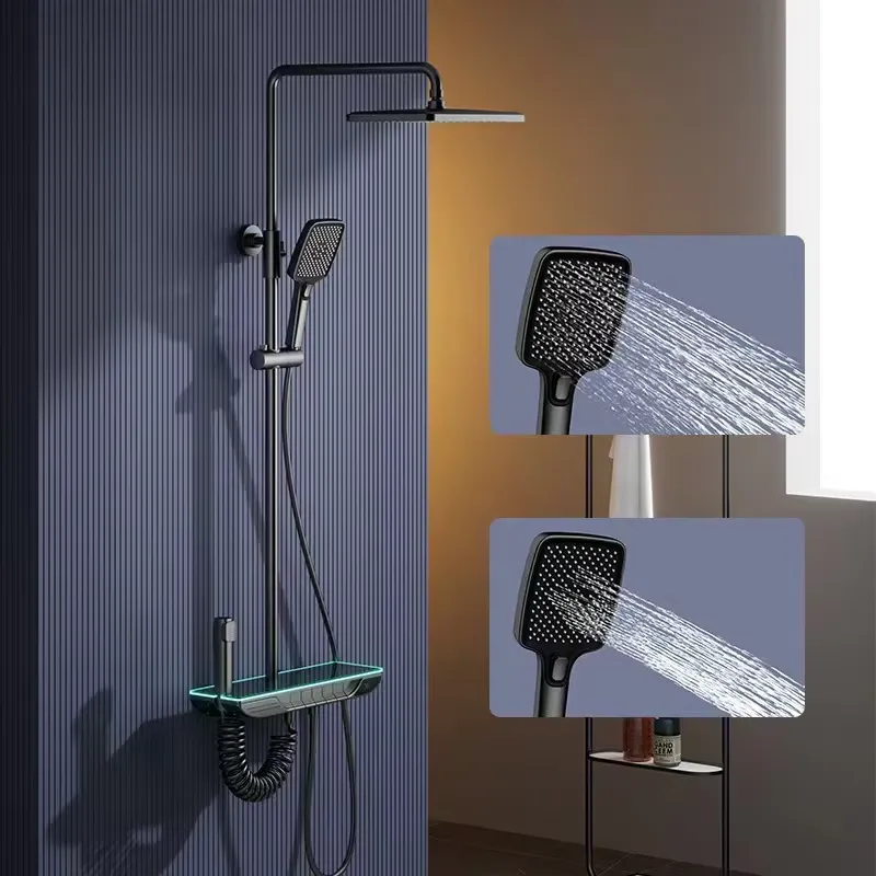 Home And Bathroom - 스마트 디지털 온도조절 샤워 세트 황동
