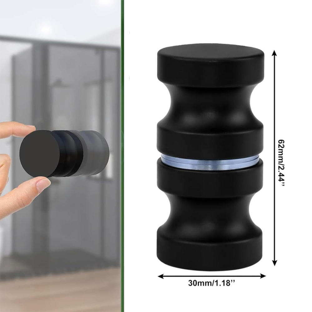 알루미늄 유리 도어 손잡이 블랙 실버 욕실 도어 손잡이 - Home Bathroom Hardware 리뷰 및 가격