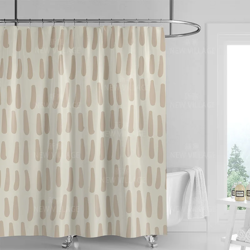 추상 기하학적 그래피티 샤워 커튼 북유럽 미니멀리스트  - Shower Curtain Liner 리뷰 및 가격