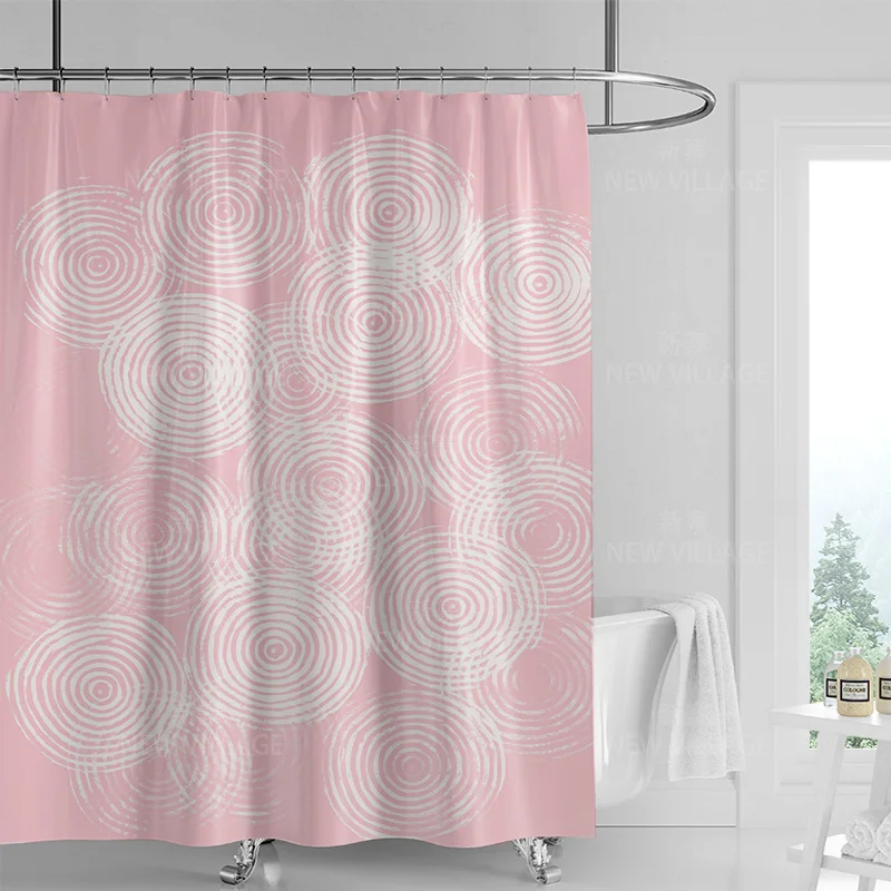 추상 기하학적 그래피티 샤워 커튼 북유럽 미니멀리스트  - Shower Curtain Liner 리뷰 및 가격