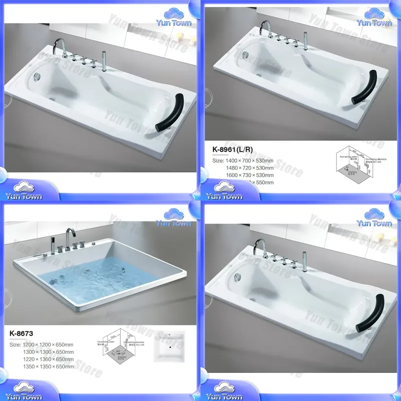 가정용 스파를 위한 LED 조명 내장 하이드로 마사지  - Home Bathroom Jacuzzi 리뷰 및 가격