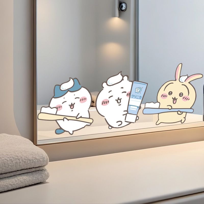 핫 치이카와 미러 스티커 강력 접착 투명 프린트 방수  - Japan Bathroom.Home 리뷰 및 가격