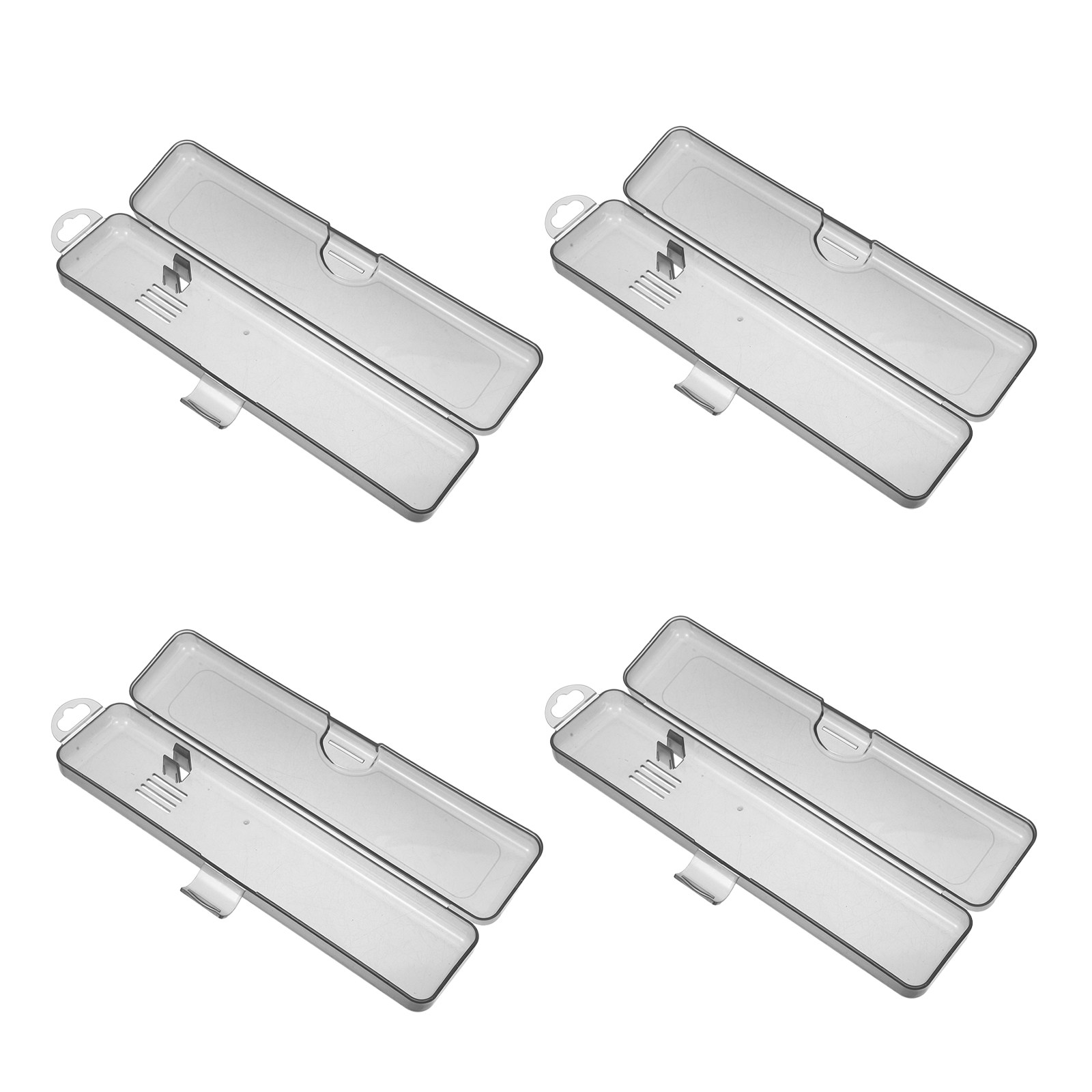 4개 휴대용 여행 칫솔 홀더 세트 투명 블랙 반투명 플 - Toothbrush Holder Set 리뷰 및 가격
