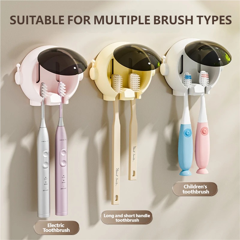 우주비행사 칫솔 홀더, 드릴이 필요 없는 벽걸이형, 욕 - Toothbrush Holder Set 리뷰 및 가격