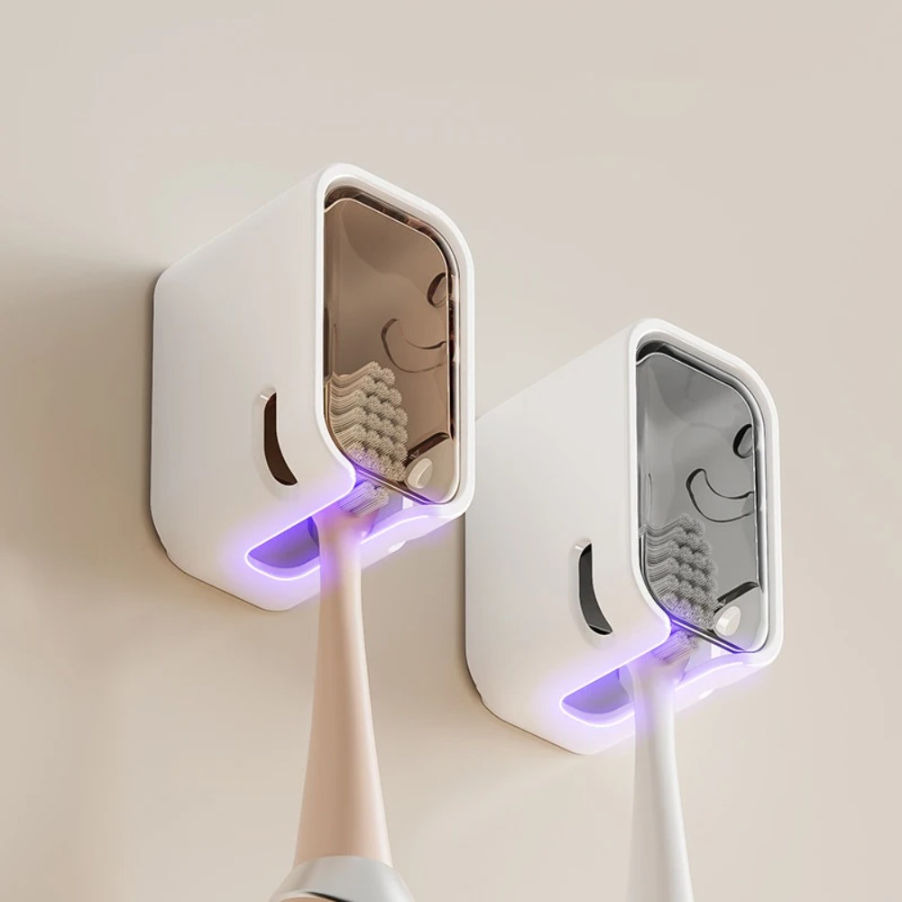 2PCS 칫솔 홀더 플립 탑 벽 마운트 칫솔 랙 방진  - Toothbrush Holder Set 리뷰 및 가격