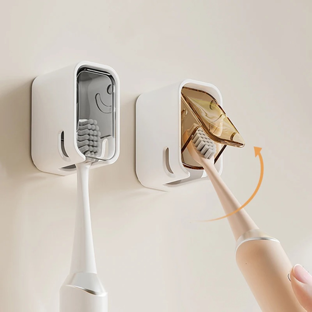 2PCS 칫솔 홀더 플립 탑 벽 마운트 칫솔 랙 방진  - Toothbrush Holder Set 리뷰 및 가격