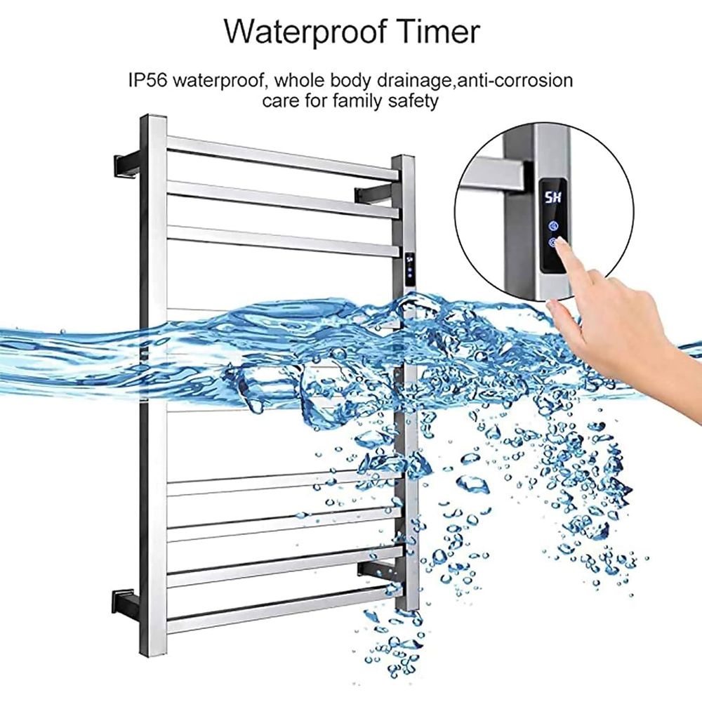 타이머가 있는 전기 타월 워머, 벽걸이형 10바 스마트 - Towel Bar Stainless 리뷰 및 가격