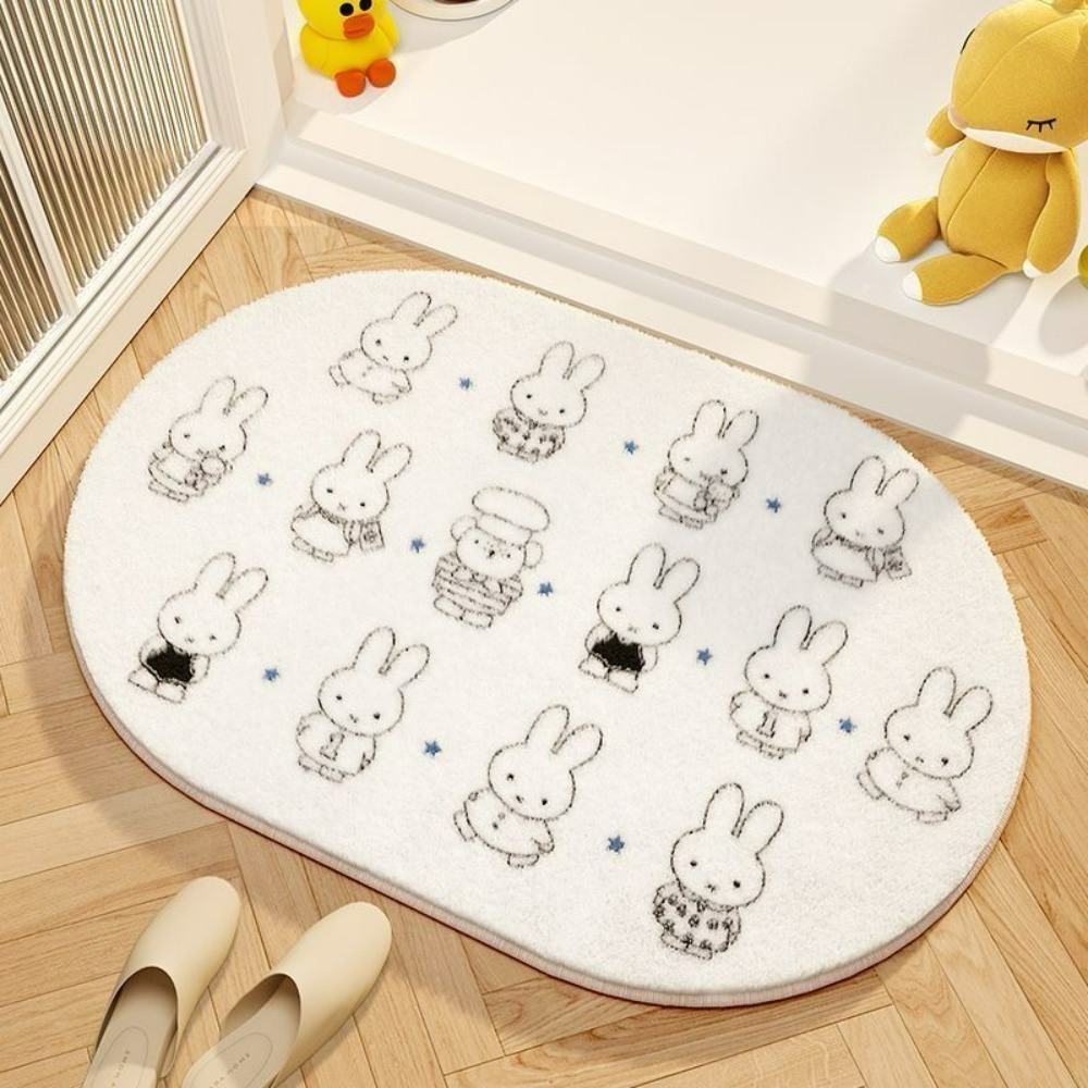 미피 만화 바닥 매트 부드러운 모조 캐시미어 발 패드  - Japan Bathroom.Home 리뷰 및 가격