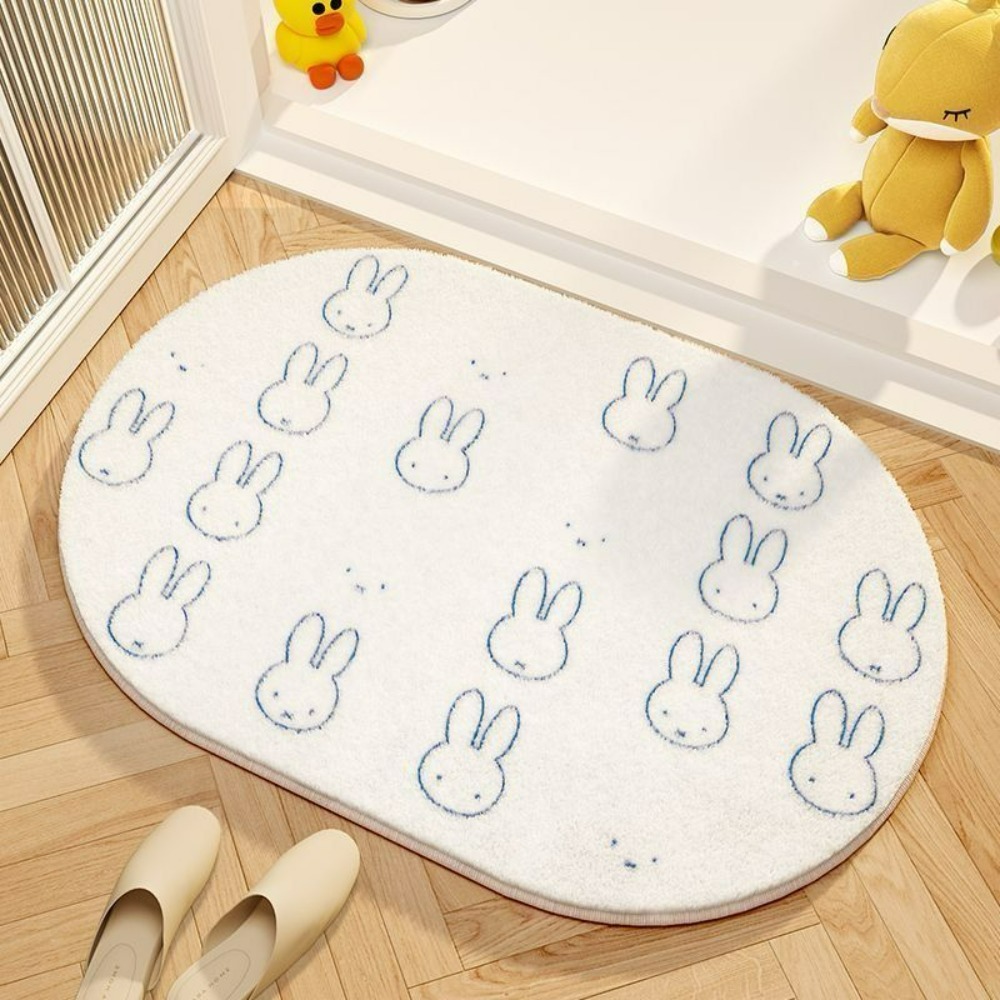 미피 만화 바닥 매트 부드러운 모조 캐시미어 발 패드  - Japan Bathroom.Home 리뷰 및 가격