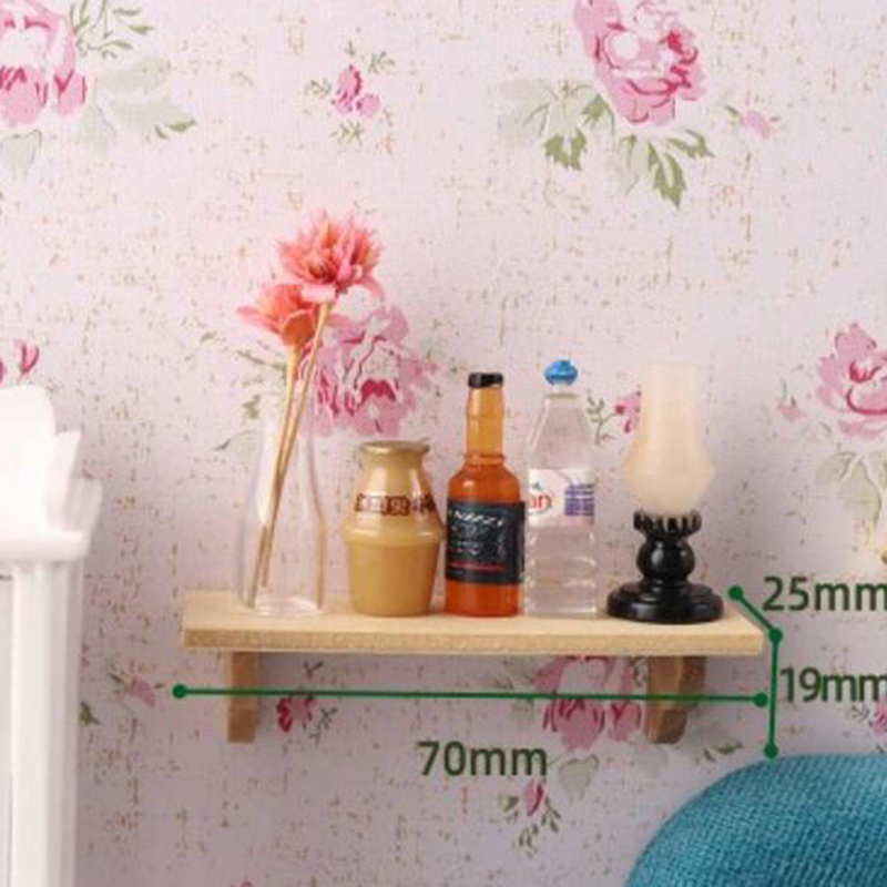 1pcs 1:12 인형 집 나무 벽 선반 욕실 보관함  - Home Bathroom Decor 리뷰 및 가격