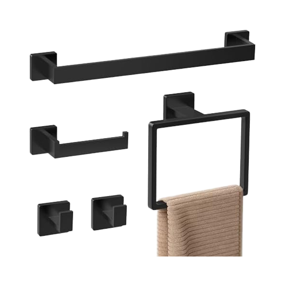 무광 블랙 스테인리스 스틸 친환경 벽걸이 욕실 액세서리 - Towel Bar Stainless 리뷰 및 가격