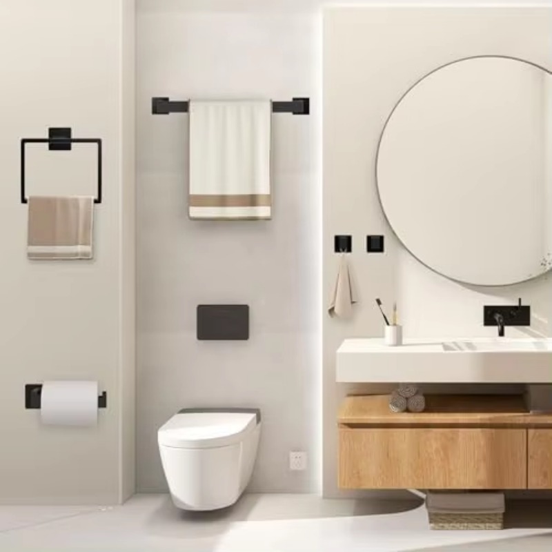 무광 블랙 스테인리스 스틸 친환경 벽걸이 욕실 액세서리 - Towel Bar Stainless 리뷰 및 가격