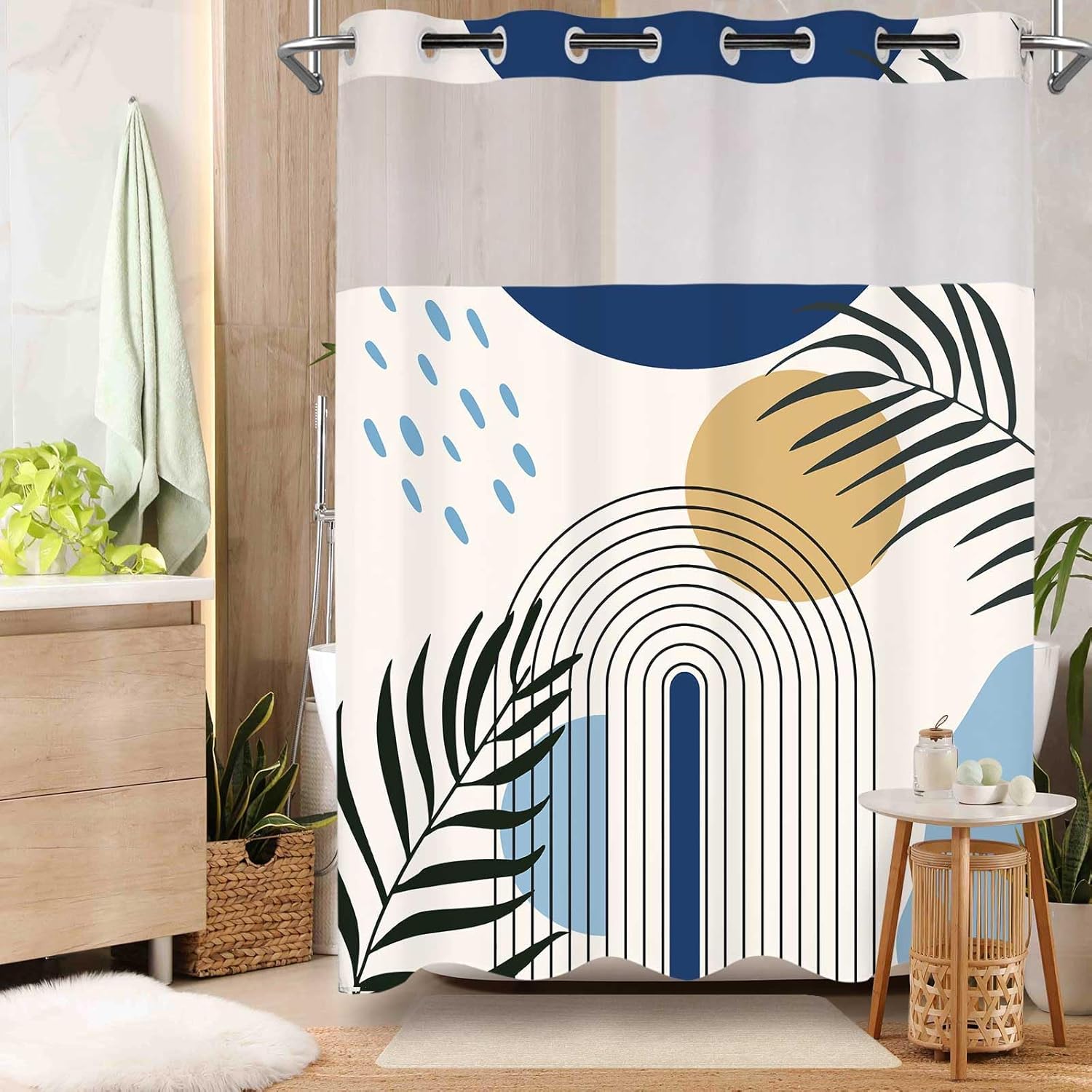 라이너 및 라이너 세트에 스냅이 있는 후크 샤워 커튼  - Shower Curtain Liner 리뷰 및 가격