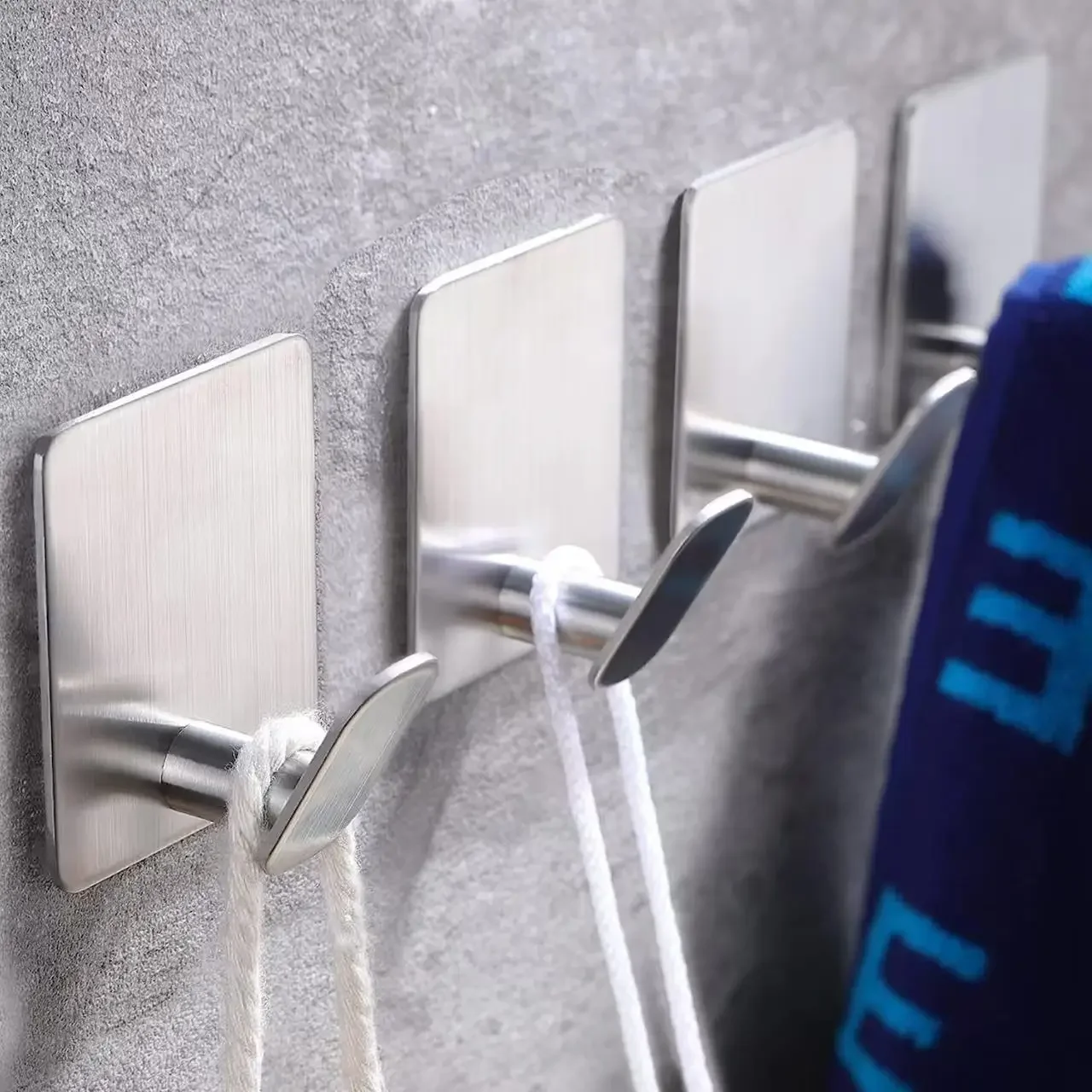 4/1개 스테인레스 스틸 욕실 가운 걸이 접착식 벽걸이 - Towel Bar Stainless 리뷰 및 가격