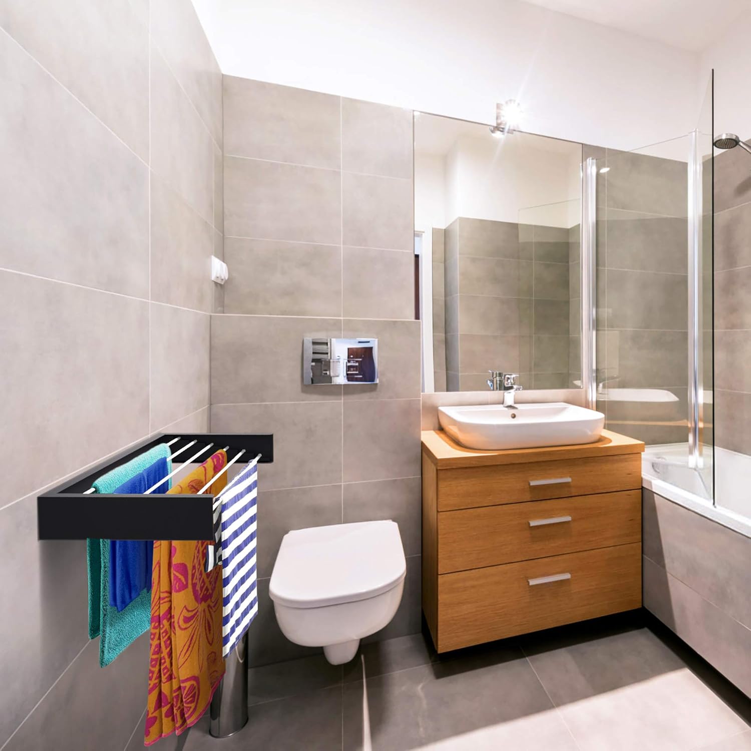 벽걸이 세탁물 건조 랙, 흰색 금속 의류 건조 랙, 수 - Towel Bar Stainless 리뷰 및 가격