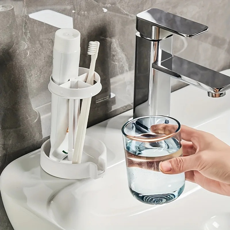 1개 다기능 플라스틱 칫솔 및 치약 홀더 세트, 방진  - Toothbrush Holder Set 리뷰 및 가격