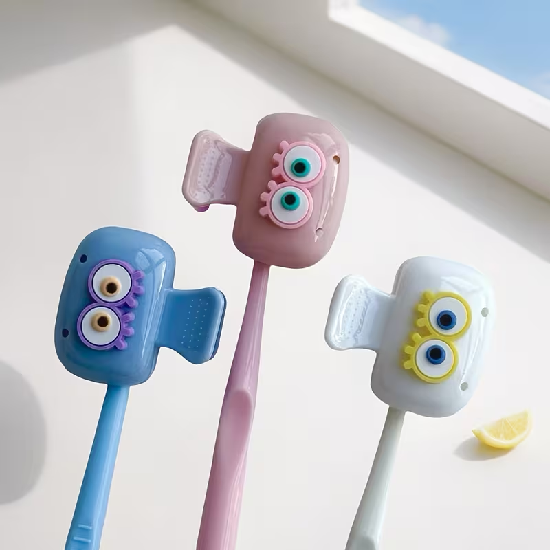 귀여운 눈 모양 칫솔 홀더 3개 - 도파민 컬러 여행용 - Toothbrush Holder Set 리뷰 및 가격