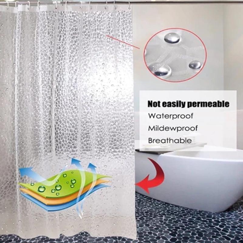 PEVA 자갈 샤워 커튼 투명 라이닝 방수 욕조 목욕  - Shower Curtain Liner 리뷰 및 가격
