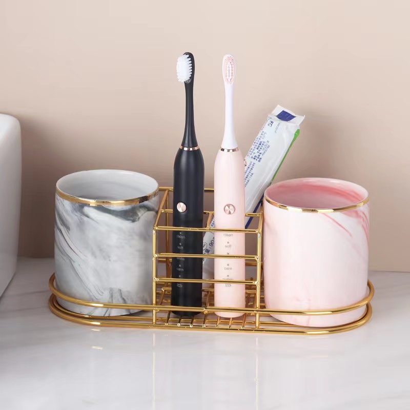 금색 칫솔 홀더 선반 욕실 벽걸이형 스탠드 샤워 텀블러 - Toothbrush Holder Set 리뷰 및 가격