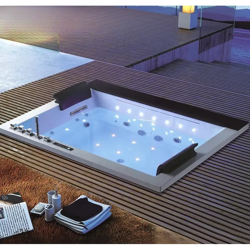 디지털 제어 및 폭포 기능을 갖춘 더블 배스 자쿠지,  - Home Bathroom Jacuzzi 리뷰 및 가격