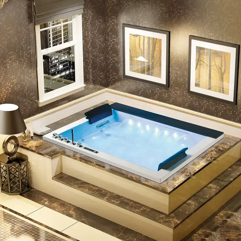 디지털 제어 및 폭포 기능을 갖춘 더블 배스 자쿠지,  - Home Bathroom Jacuzzi 리뷰 및 가격