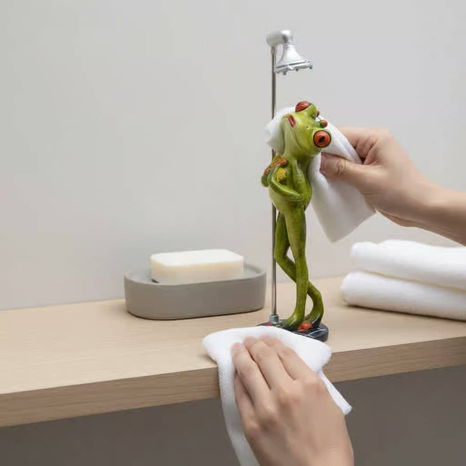 샤워하는 개구리 조각상, 훌륭한 선물, 목욕하는 개구리 - Home Bathroom Decor 리뷰 및 가격