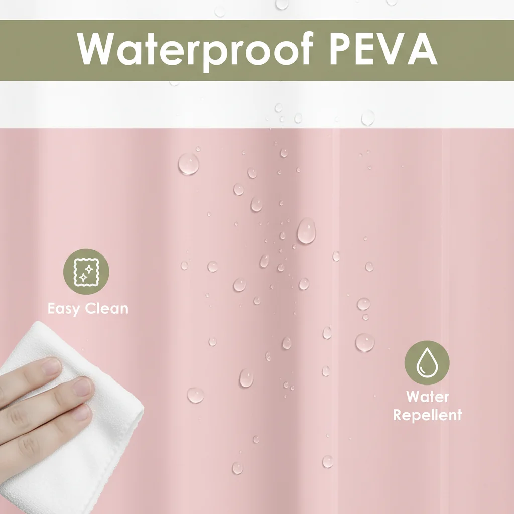 1개 경량 PEVA 샤워 커튼 라이너 바닥 자석 포함  - Shower Curtain Liner 리뷰 및 가격