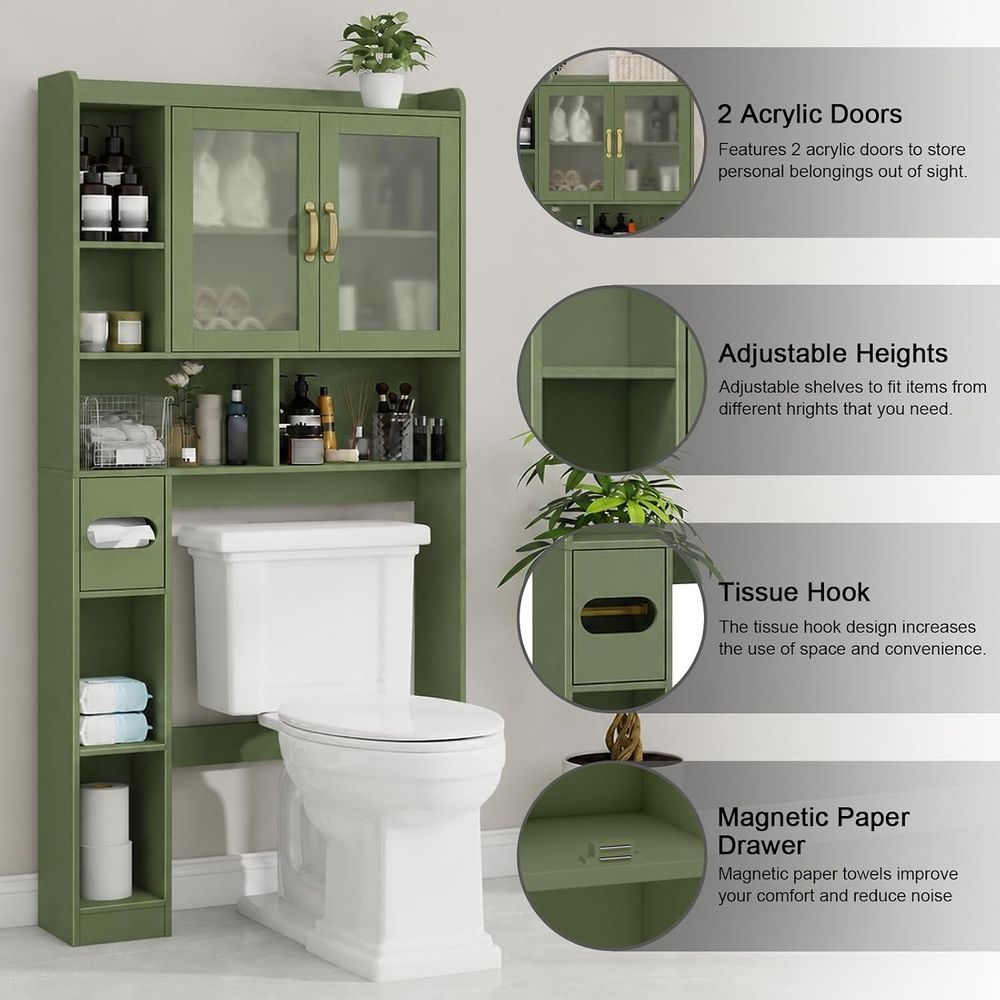 공간 절약형 아크릴 변기 위 수납장, 가정용, 욕실,  - Home And Bathroom 리뷰 및 가격