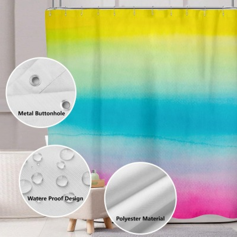 80년대 90년대 기하학적 샤워 커튼 모던 추상 직사각 - Shower Curtain Liner 리뷰 및 가격