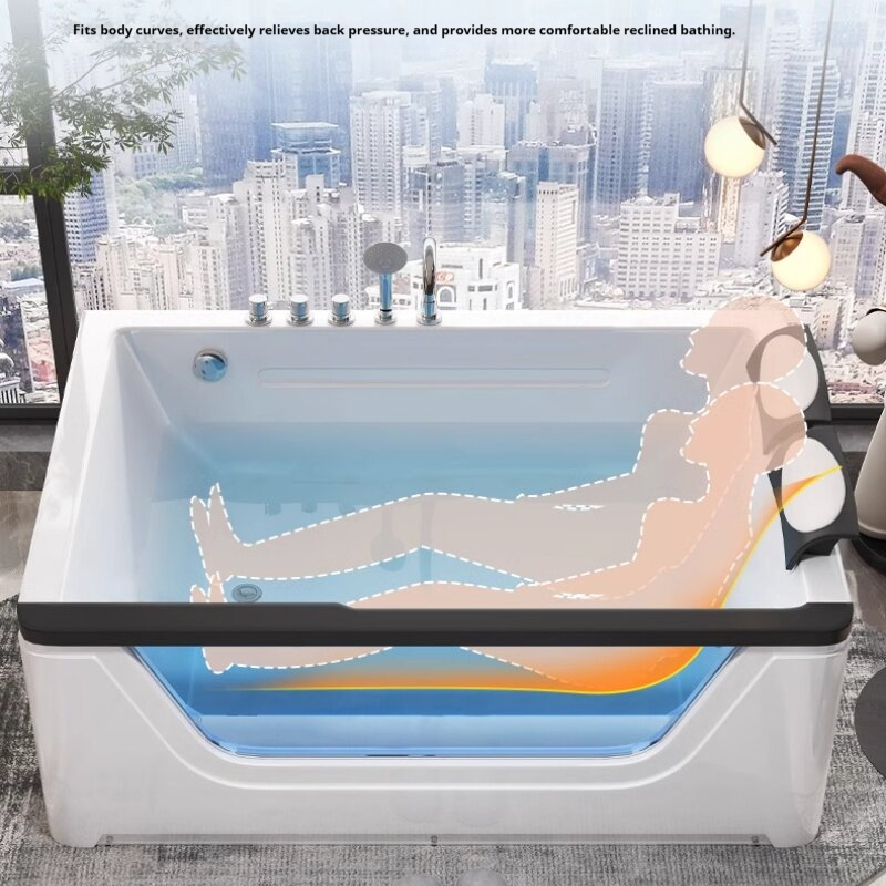 2인용 아크릴 자쿠지 워터폴 마사지 기능이 있는 온수  - Home Bathroom Jacuzzi 리뷰 및 가격