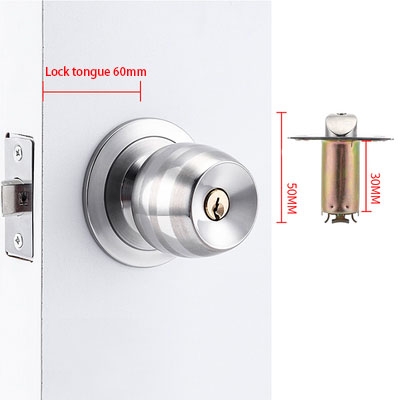 스테인레스 스틸 황금 라운드 볼 개인 정보 보호 도어  - Home Bathroom Hardware 리뷰 및 가격