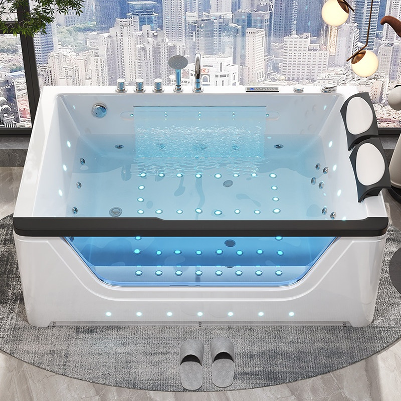 2인용 아크릴 자쿠지 워터폴 마사지 기능이 있는 온수  - Home Bathroom Jacuzzi 리뷰 및 가격