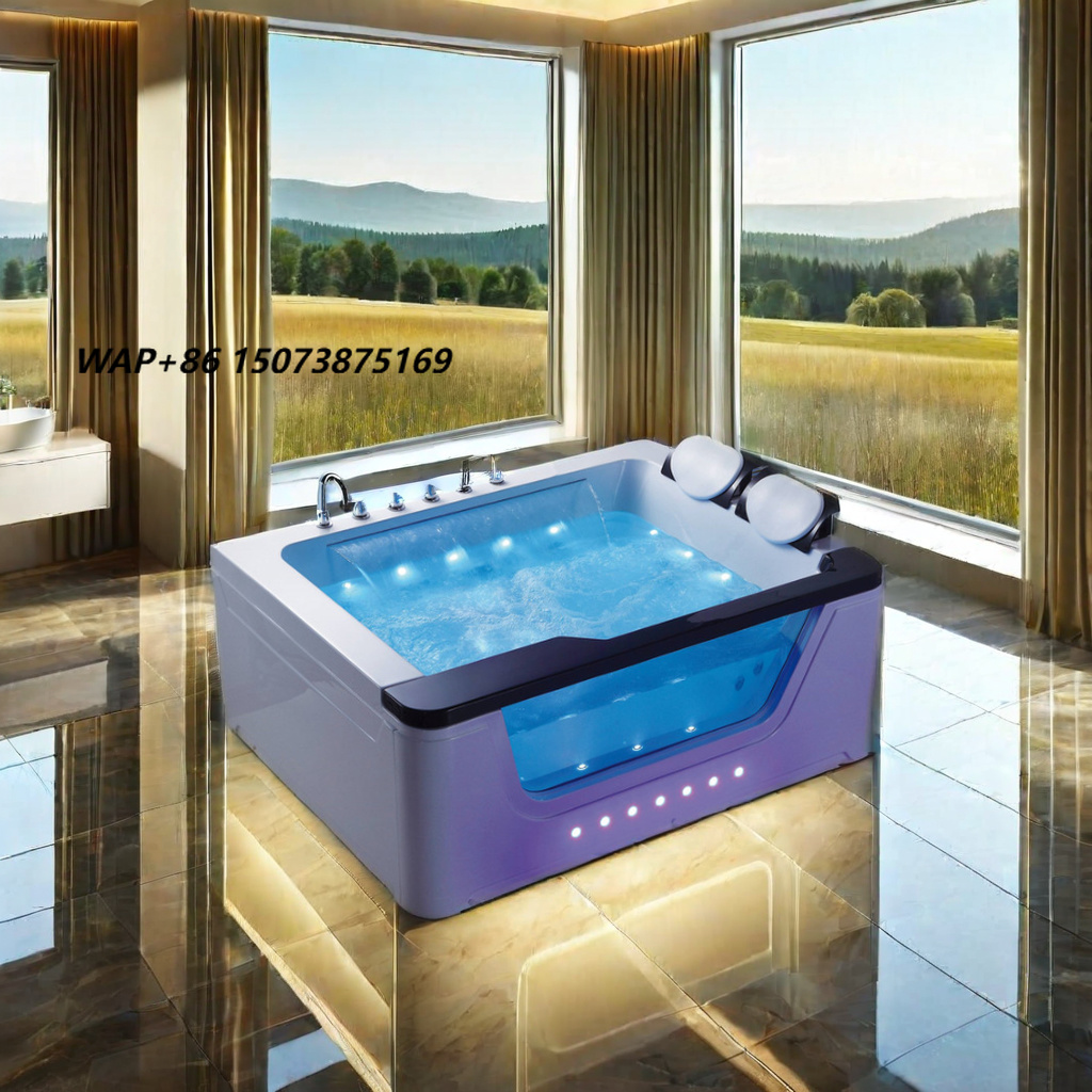 현대식 월풀 마사지 스파 욕조 CE 2인용 유리창이 있 - Home Bathroom Jacuzzi 리뷰 및 가격