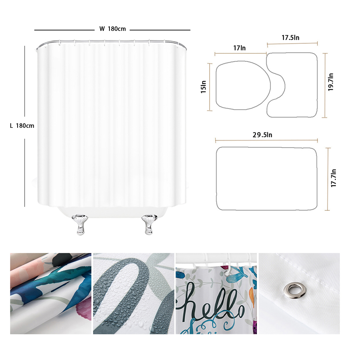 맞춤형 샤워 커튼 욕실 방수 커튼, 맞춤형 사진 폴리에 - Shower Curtain Liner 리뷰 및 가격